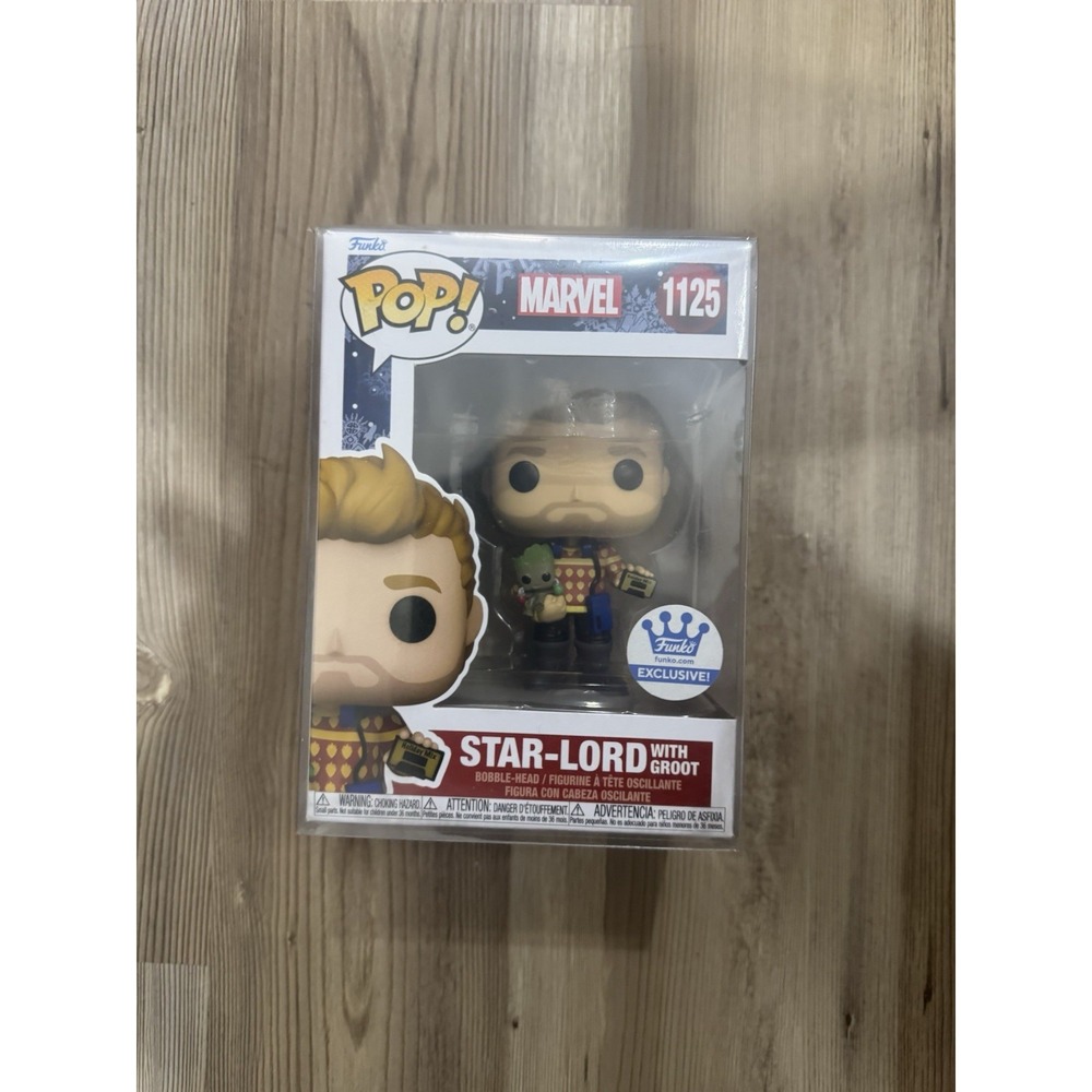 Funko Pop Marvel Star-Lord with Groot #1125 Funko Exclusive Holiday NIB